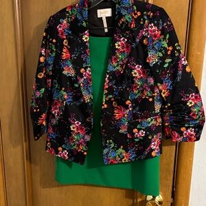 Laundry By Shelli Segal Vibrant Floral Blazer
